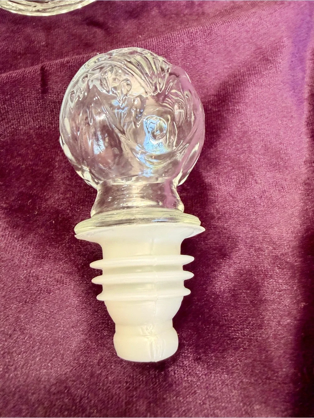 Vintage Anchor Hocking Medallion Clear Glass Decanter